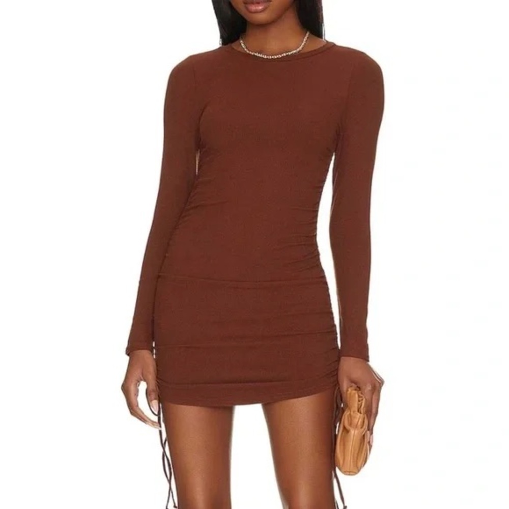 Steve Madden Brown Mini Long sleeve Dress